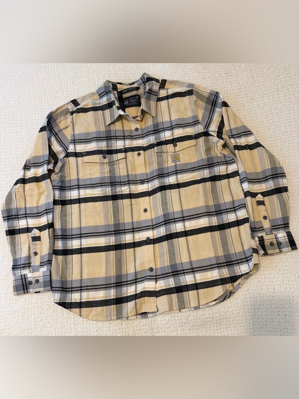 Carhartt Women's Tencel FiberRelaxed Fit Flannel Shirt Size L
